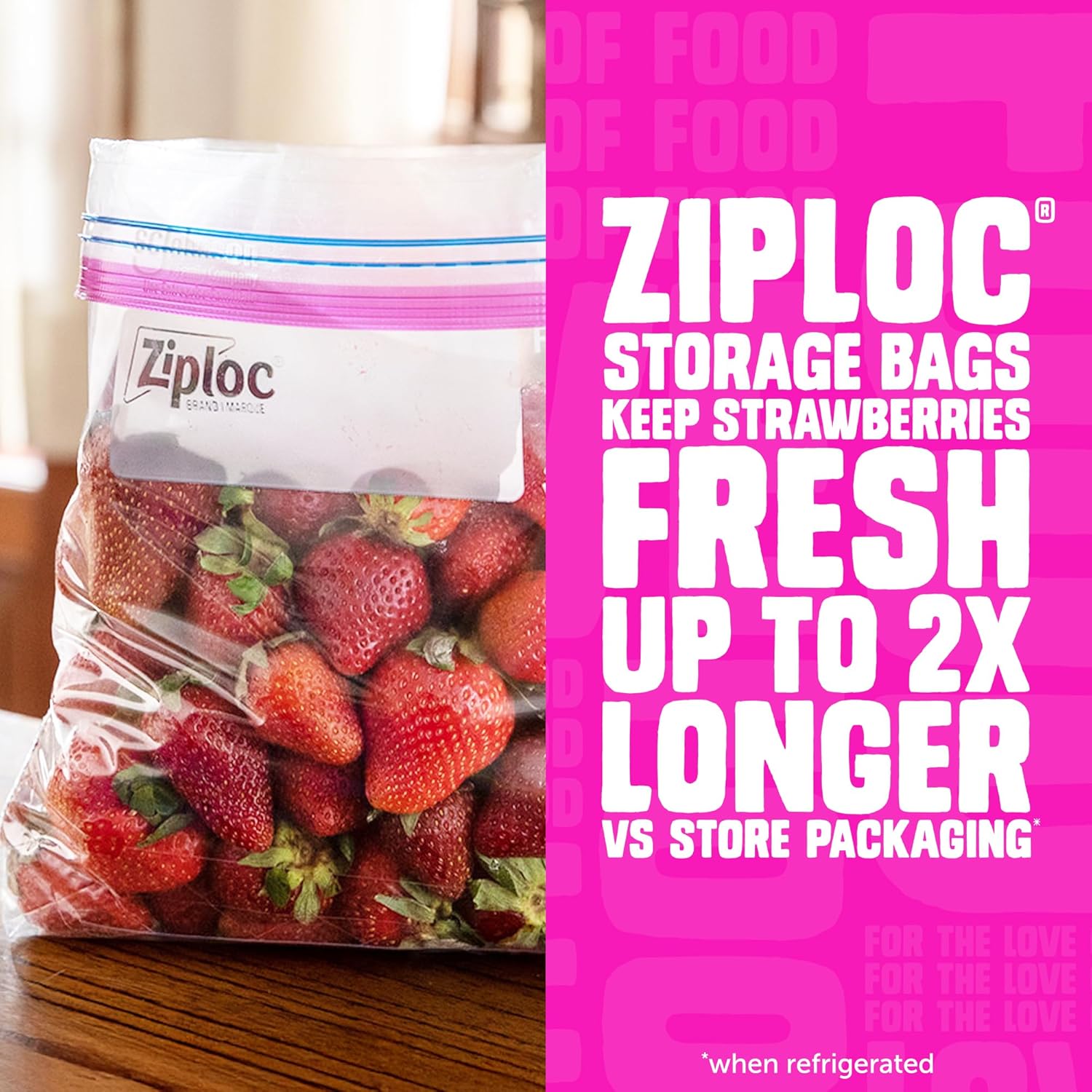 Ziploc 2 Gallon Food Storage Bags, Grip 'n Seal Technology for Easier Grip, Open, and Close, 36 Bags Total - Image 3