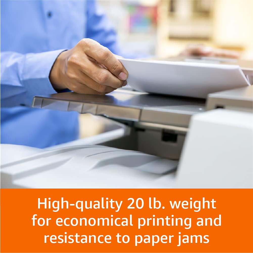 Amazon Basics 30% Recycled Multipurpose Copy & Print Paper, 8.5 x 11 Inches, 20 lb Weight, 92 Bright, White, FSC Certified, 5000 Sheets (10 Reams) - Image 6