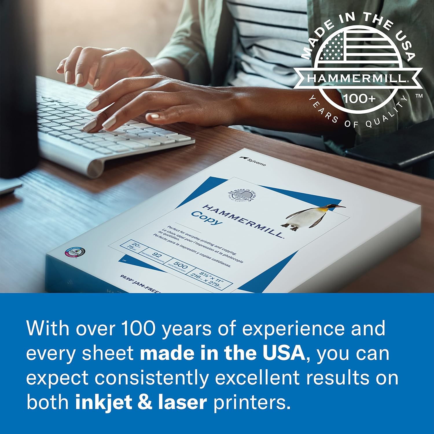 Hammermill Printer Paper, Great White 30% Recycled Paper, 8.5 x 11-1 Ream (500 Sheets) - 92 Bright, Made in the USA, 086710 - Image 6