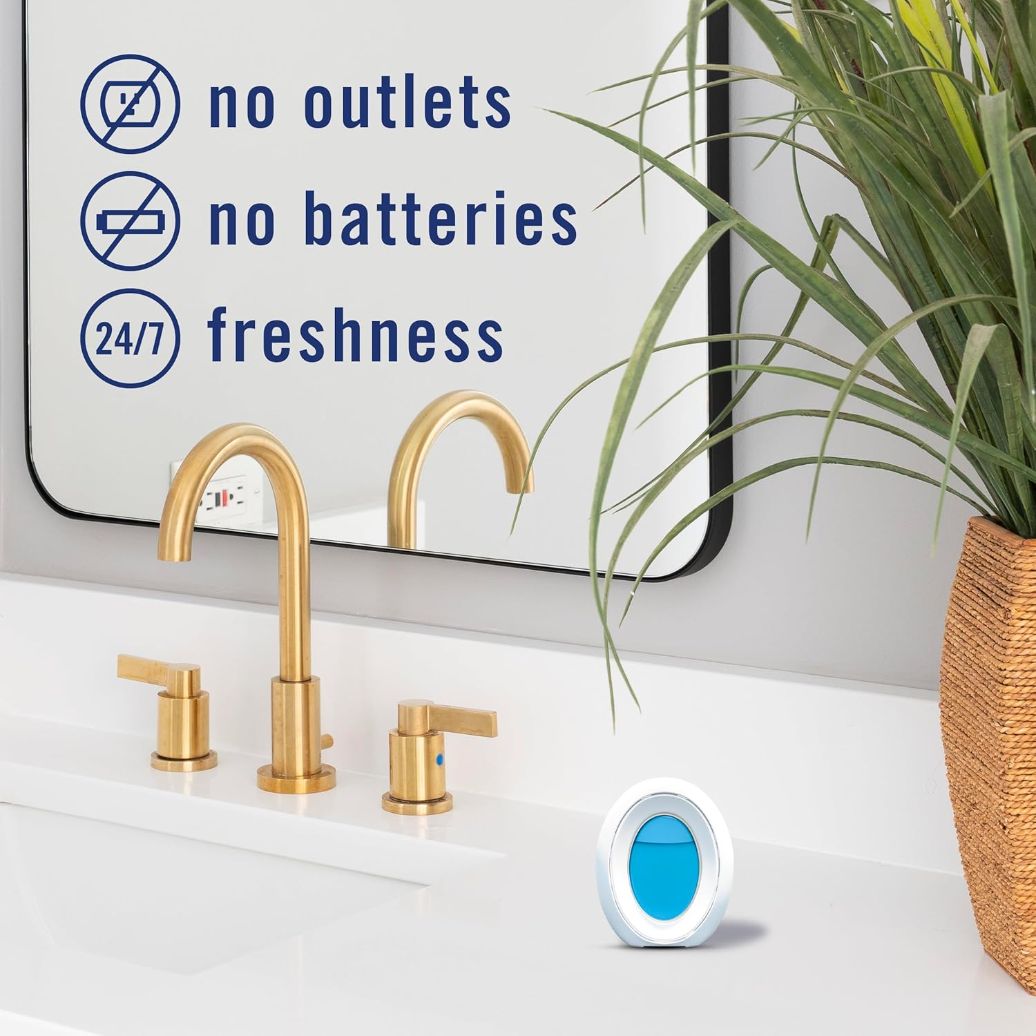 Febreze Bathroom Air Freshener, Odor-Fighting, Plug In Alternative, Air Fresheners for Home and Bathroom and Kitchen, Closet Air Fresheners, Linen & Sky Scent, 2 Count - Image 4