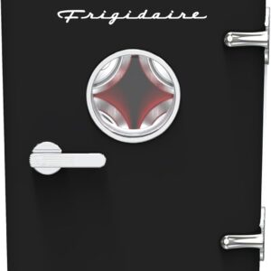 Frigidaire Retro 9-Can Mini Personal Fridge Portable Cooler for Car, Office, Bedroom, Dorm Room, or Cabin, 11.8″ D x 7.1″ W x 10.1″ H, BLACK