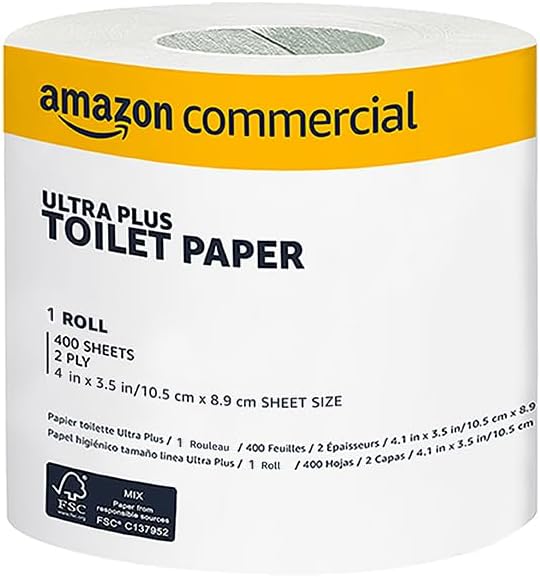 AmazonCommercial 2-Ply Ultra Plus Toilet Paper, Bath Tissue, Soft and Strong, Septic Safe, Unscented, 400 Sheets per Roll, 80 Individually Wrapped Rolls for Business Use - Image 4