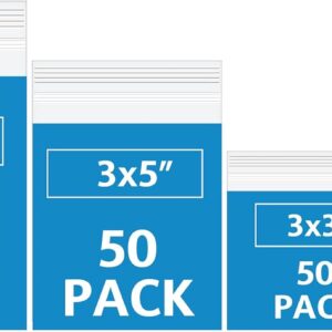 200 Pack Small Plastic Bags For Jewelry, Mini Baggies 4 Assorted Sizes. 2×3 3×3 3×5 4×6 Inch 2 Mil Thick Poly Zipper Lock Bags Clear for Jewelry, Bead, Crafts, Small Parts Storage