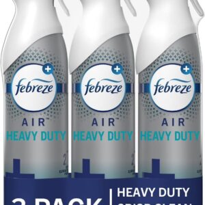 Febreze Air Mist Air Freshener Spray, Odor-Fighting Room Spray, Air Fresheners for Home and Bathroom and Kitchen, Aerosol Can, Heavy Duty Crisp Clean Scent, 8.8oz, (Pack of 3)