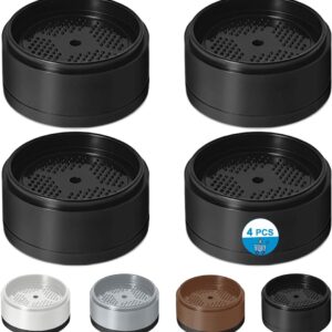 Bed Risers 1 inch, 2 inch, 3 inch, 4 inch Heavy Duty, Adjustable Furniture Riser for Table Desk Couch Sofa Chair Refrigerator Washing Machine, Stackable Bed Raisers Blocks (Black 4 Pack, 1 inch)