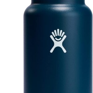 Hydro Flask Water Bottle – Insulated Stainless Steel – Wide Mouth Flex Lid, Non Spill, Leakproof and Refillable in 32 Oz Indigo Blue