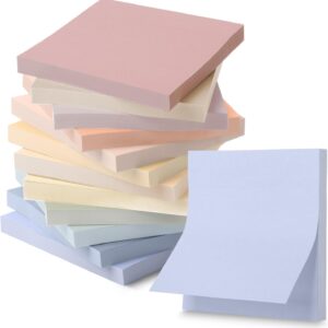 Mr. Pen- Sticky Notes, 3″x3″, 12 Pads, 600 Sheets, Soft Vintage Colors, Sticky Notes Bulk, Self-Stick Note Pads, Perfect for Office, School, Home, Study & Organization