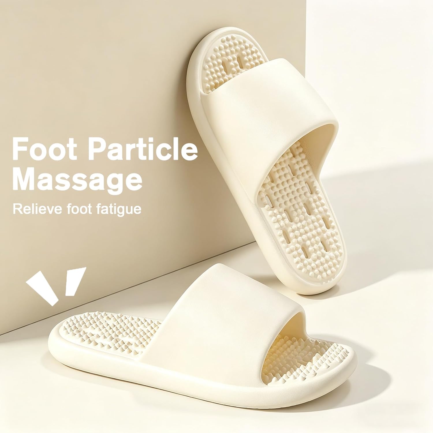 GOEWY Shower Shoes with Drain Holes Massage Granules for Women Men Gym Shower Slippers Slides Quick Drying Bathroom Beach Sandals Lightweight Non-Slip - Image 4