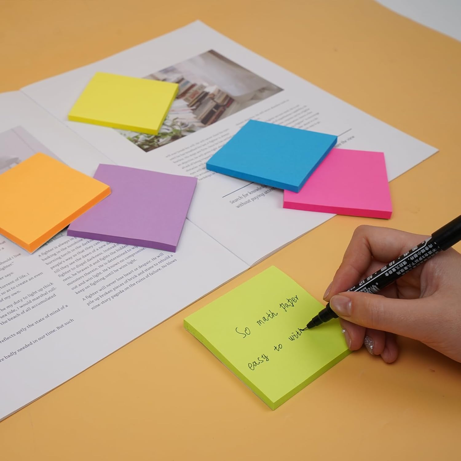 (24 Pads) Sticky Notes 3x3 Inches,Bright Colors Self-Stick Pads, Easy to Post for Home, Office, Notebook - Image 5