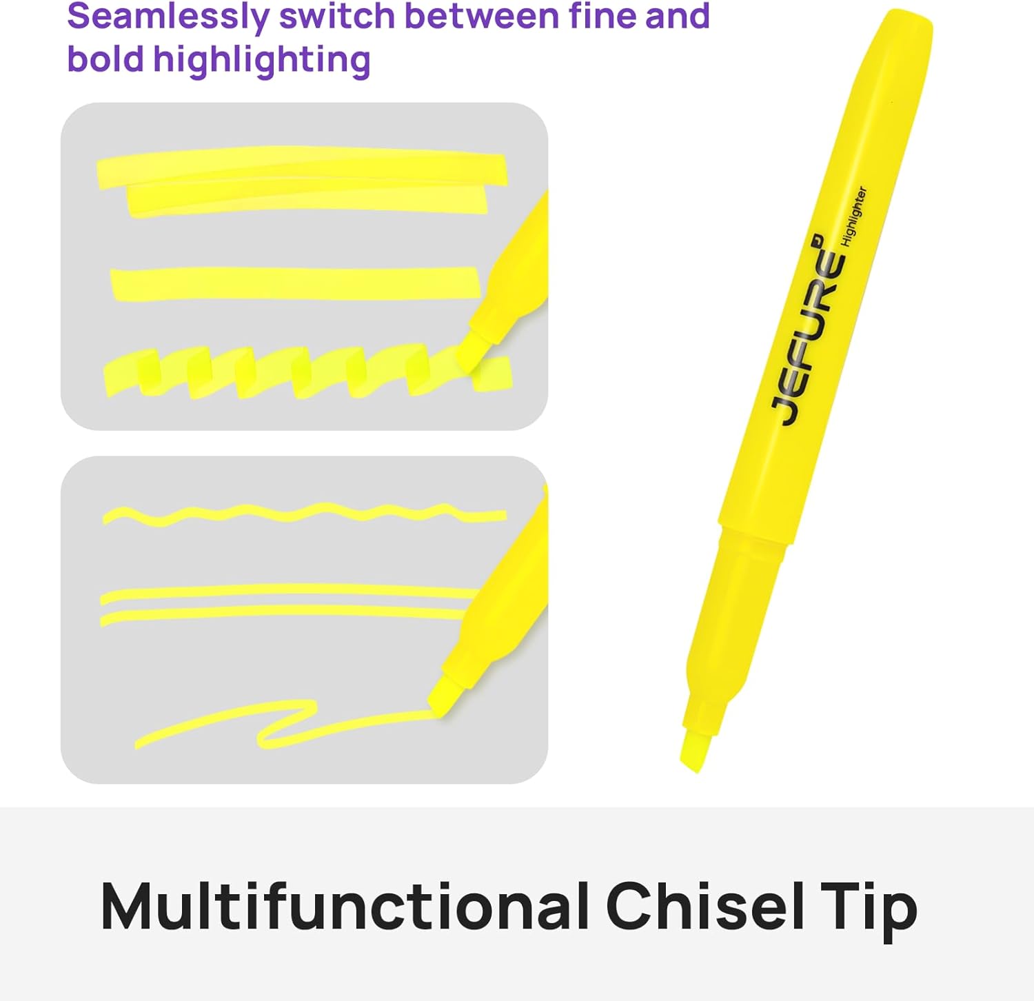12 Pcs Highlighters, Chisel Tip, Yellow Bible Highlighters Bulk - Quick Dry, Ideal for Studying, Note-Taking, School, College, Office, Teacher & Student Supplies - Image 3