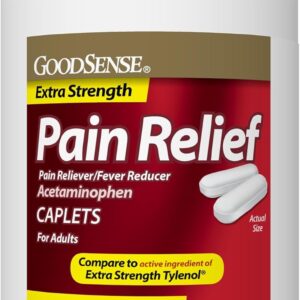 GoodSense Extra Strength Pain Relief, Acetaminophen Caplets, 500 mg, 500 Count