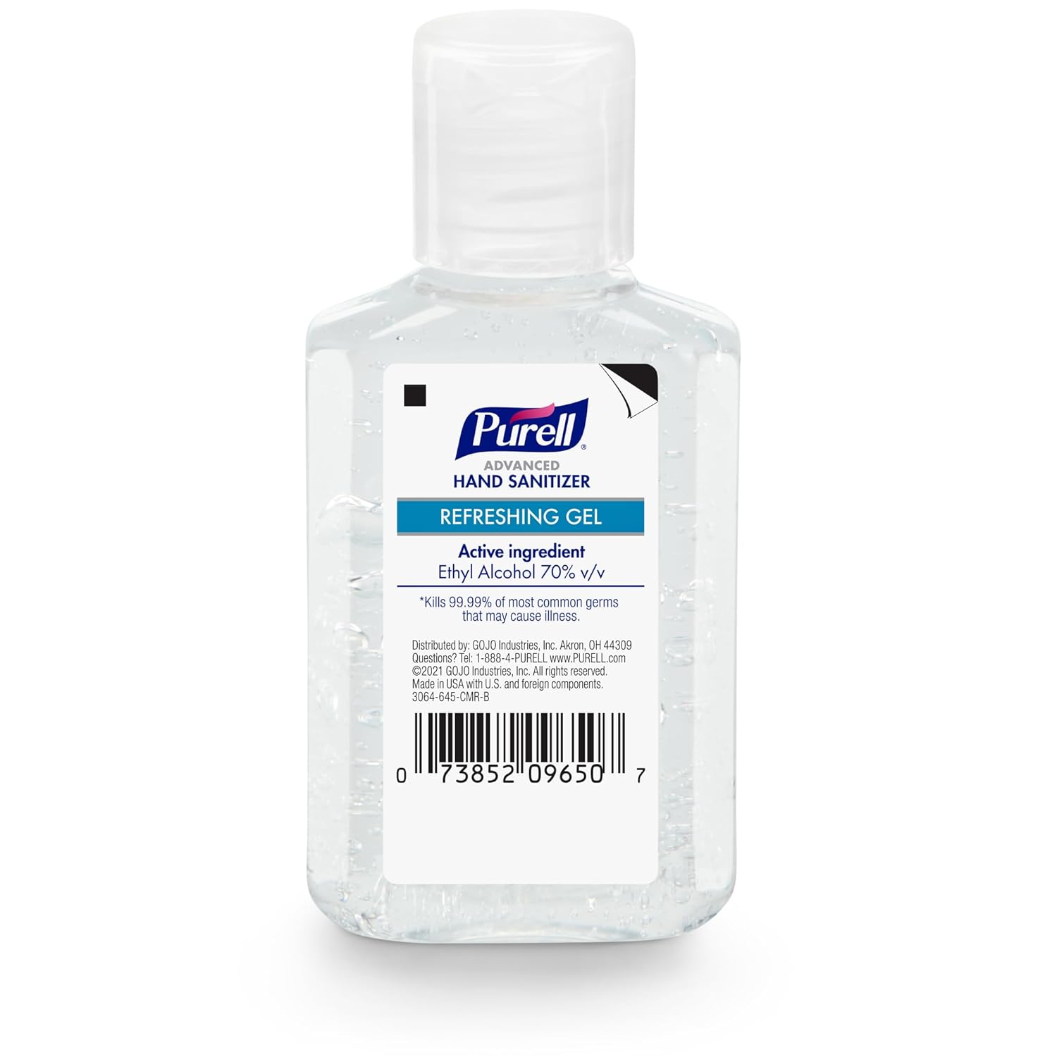 Purell Advanced Hand Sanitizer Refreshing Gel, Clean Scent, 2 fl oz Travel Size Flip Cap Bottle (Pack of 6) – 3155-04-EC - Image 2