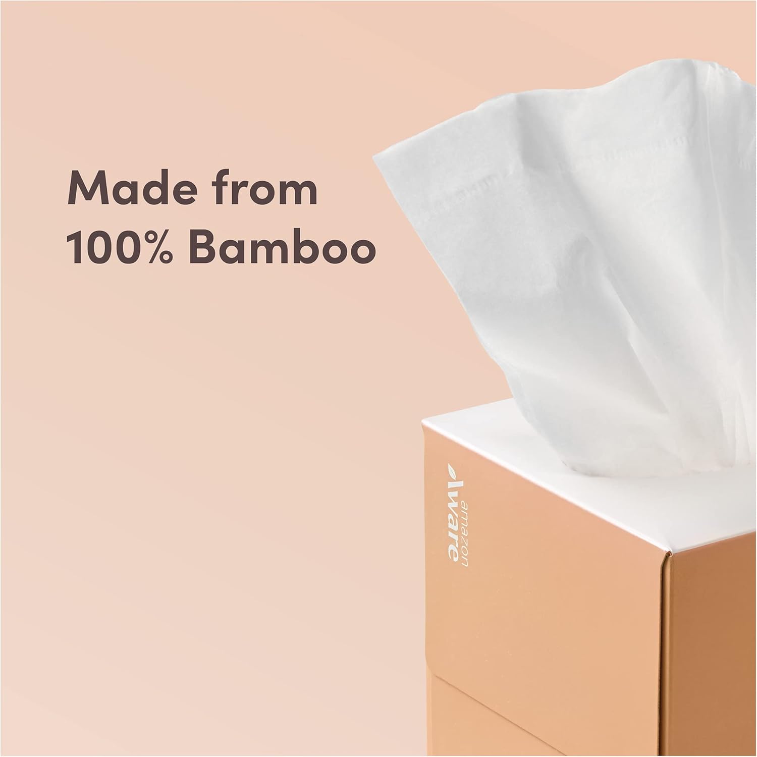 Amazon Aware 100% Bamboo Facial Tissues, 3-Ply, FSC Certified, 12 Pack, 60 Sheets Per Box, 720 Total - Image 2