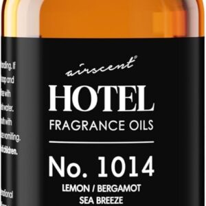 AirScent Hotel Diffuser Oil No. 1014 – The Iconic 5-Star Hotel Coastal Blend – Lemon Bergamot Sea Breeze – 10 mL Premium Fragrance Oil for Ultrasonic and Waterless Diffusers and Crafting