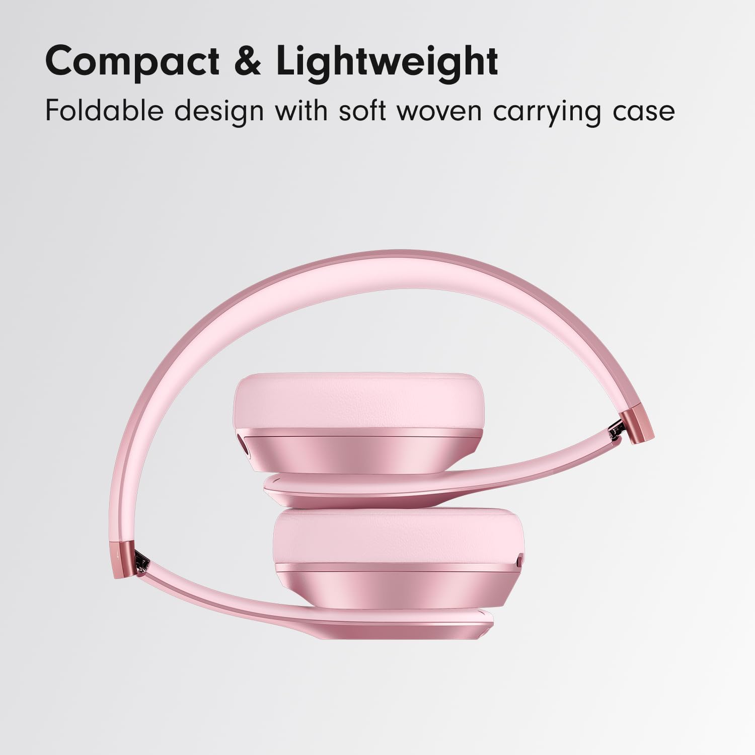 Beats Solo 4 - Wireless On-Ear Bluetooth Headphones, Up to 50-Hour Battery Life, Ultra-Lightweight Comfort, Powerful and Balanced Sound, Apple & Android Compatible - Amazon Exclusive Metallic Pink - Image 5