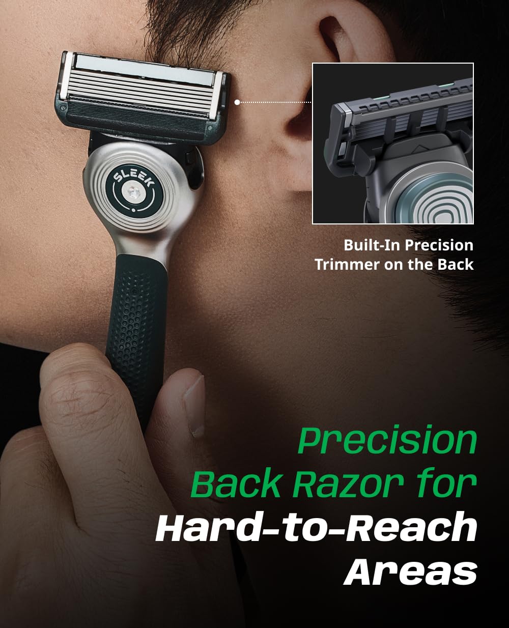 DORCO SLEEK 6 Blade Razor for Men with Multi-Flex Technology for a Smooth & Comfortable Shave | Cartridge Razor for Men, Razor Handle + 7 Cartridges - Image 6