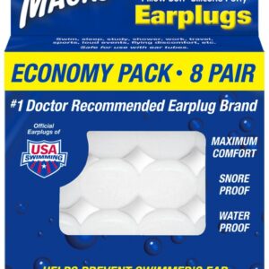 Mack’s Pillow Soft Silicone Earplugs, 8 Pair – The Original Moldable Silicone Putty Ear Plugs for Sleeping, Snoring, Swimming, Travel, Concerts and Studying | Made in USA