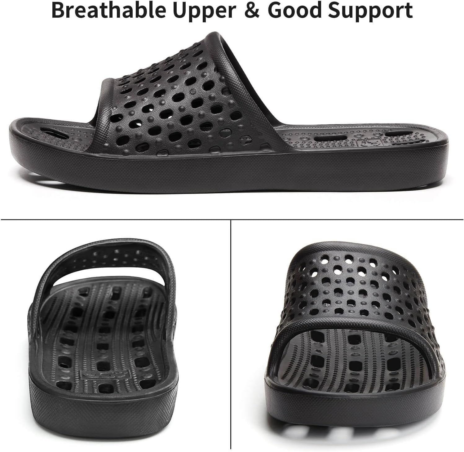 Xomiboe Shower Shoes Men Quick Drying Women Shower Sandals Non-Slip Comfortable House Slippers Bathroom Hotel Flip Flops Slides With Students Gym - Image 5
