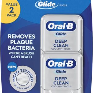 Oral-B Glide Deep Clean Cool Mint Dental Floss, Value 2 Pack (40m Each)
