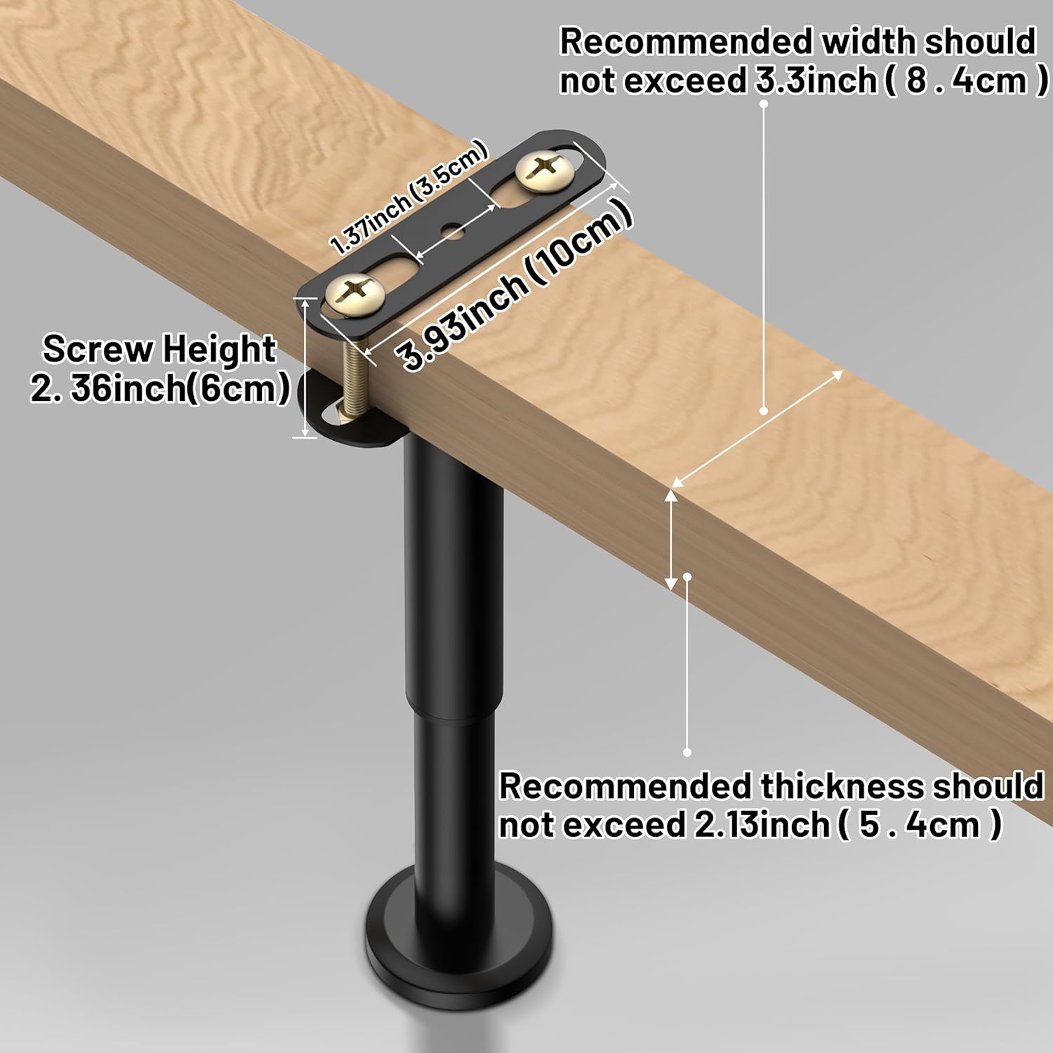 Wlrrcwdttc 4 Pcs Adjustable Height Bed Support Legs 7.08-12.6 inch, Bed Frame Center Support Legs for Bed Frame/Bed Center Slat/Furniture, Heavy Duty Metal Bed Replacement Legs Bed Slats Support Legs - Image 6