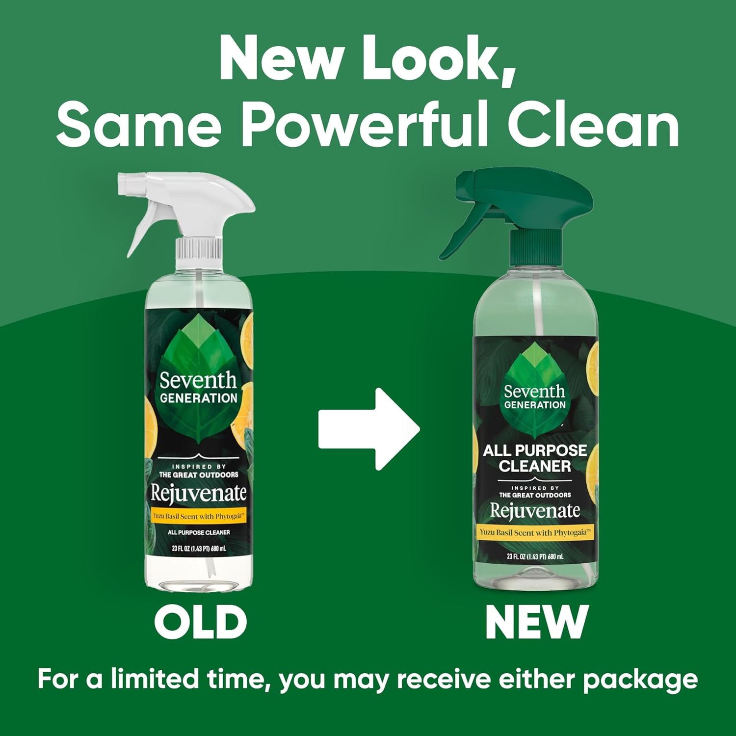 Seventh Generation All Purpose Cleaner Rejuvenating Yuzu Basil, For All Surfaces, 23 fl oz, Pack of 4 - Image 8