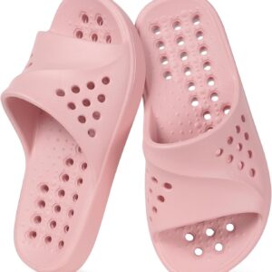 KVbabby Shower Shoes for Kids Massage Pool Slides with Arch Support Quick Drying Boys Girls Beach Sandals Non Slip Summer Bathroom Indoor House Slippers with Drain Holes
