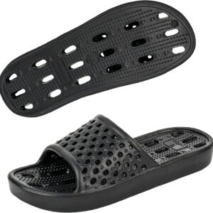 Shower Shoes for Men and Women,Non-Slip Quick-Dry Bath Slippers with Drain Holes,Lightweight Pool, Gym, Bathroom & College Dorm Sandals