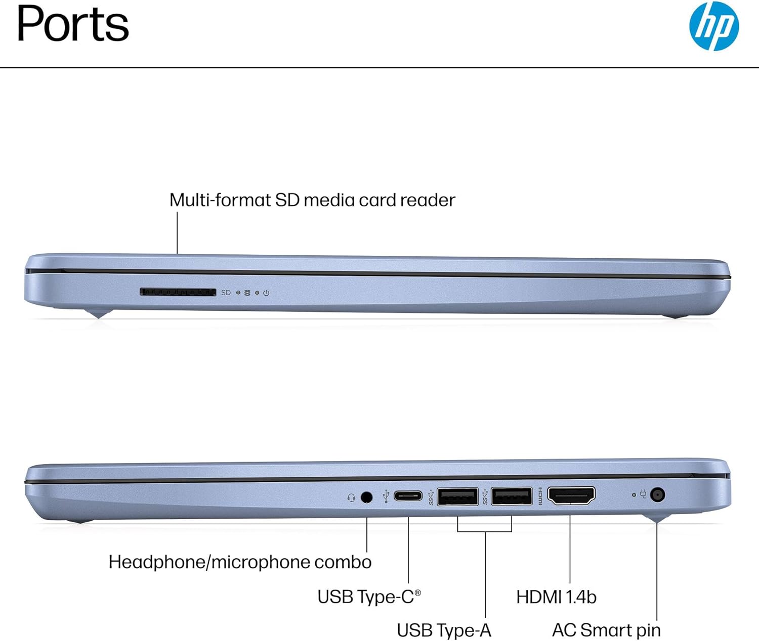 HP Laptop Computer for Students, 2026 Edition AI PC, 1 Year Office 365, Intel Processor, 16GB RAM, 128GB UFS, Long Battery Life, Webcam, WiFi 6, Type-c HUB Included, Windows 11 Home S, Sky Blue - Image 7