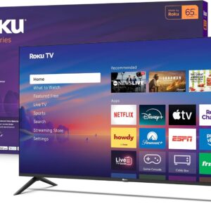 Roku Smart TV 2026 – 65-Inch Select Series, 4K QLED TV – Roku TV with Voice Remote – Flat Screen QLED Television with Wi-Fi for Streaming Live Local News, Sports, & Movies – Bluetooth Headphone Mode