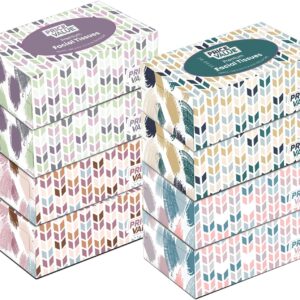 Price Value Facial Tissues, Soft Facial Tissue – 8 Boxes, 230 Sheets Per Box (1,840 Total Sheets), Gentle & Durable Tissue Boxes Bulk for Home, Office & Travel