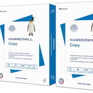 Hammermill Printer Paper, 20 lb Copy, 8.5 x 11-8 Ream (4,000 Sheets) – 92 Bright, Made in the USA