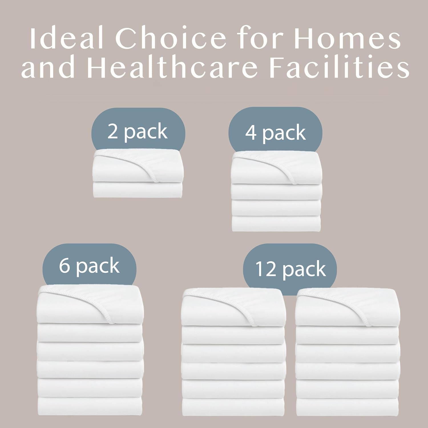 BLISSFORD - 2 Pack Fitted Hospital Bed Sheets with Elastic All Around for a Cotton Rich Soft Knitted Jersey Sheet, 36” x 84” x 12” - Image 7