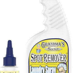 Grandma’s Secret Spot Remover Laundry Spray – Chlorine, Bleach and Toxin-Free for Clothes – Fabric Stain Remover Removes Oil, Paint, Blood and Pet Stains – 16 oz & 2 oz Combo, DuoPack