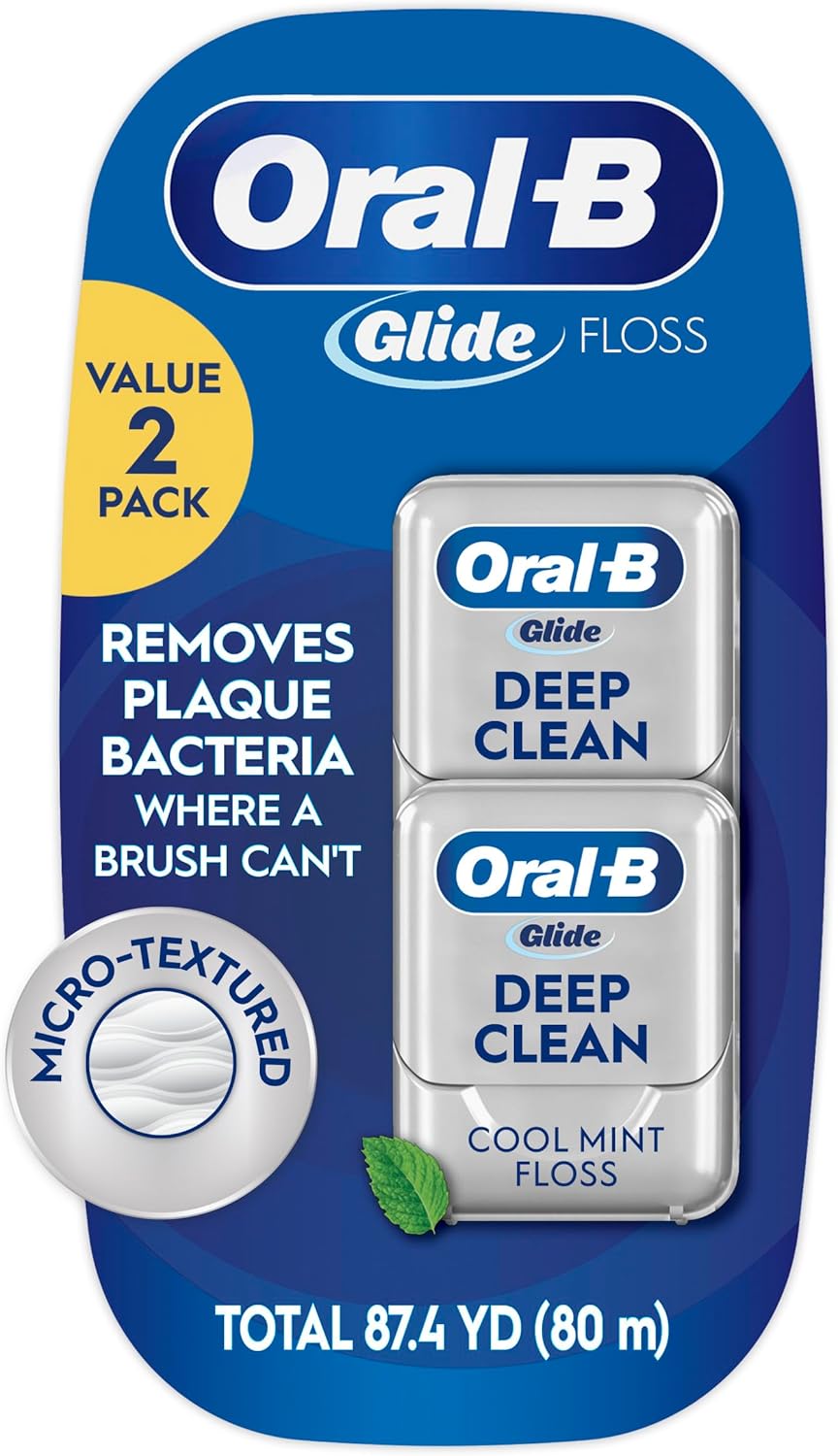 Oral-B Glide Deep Clean Cool Mint Dental Floss, Value 2 Pack (40m Each) - Image 11