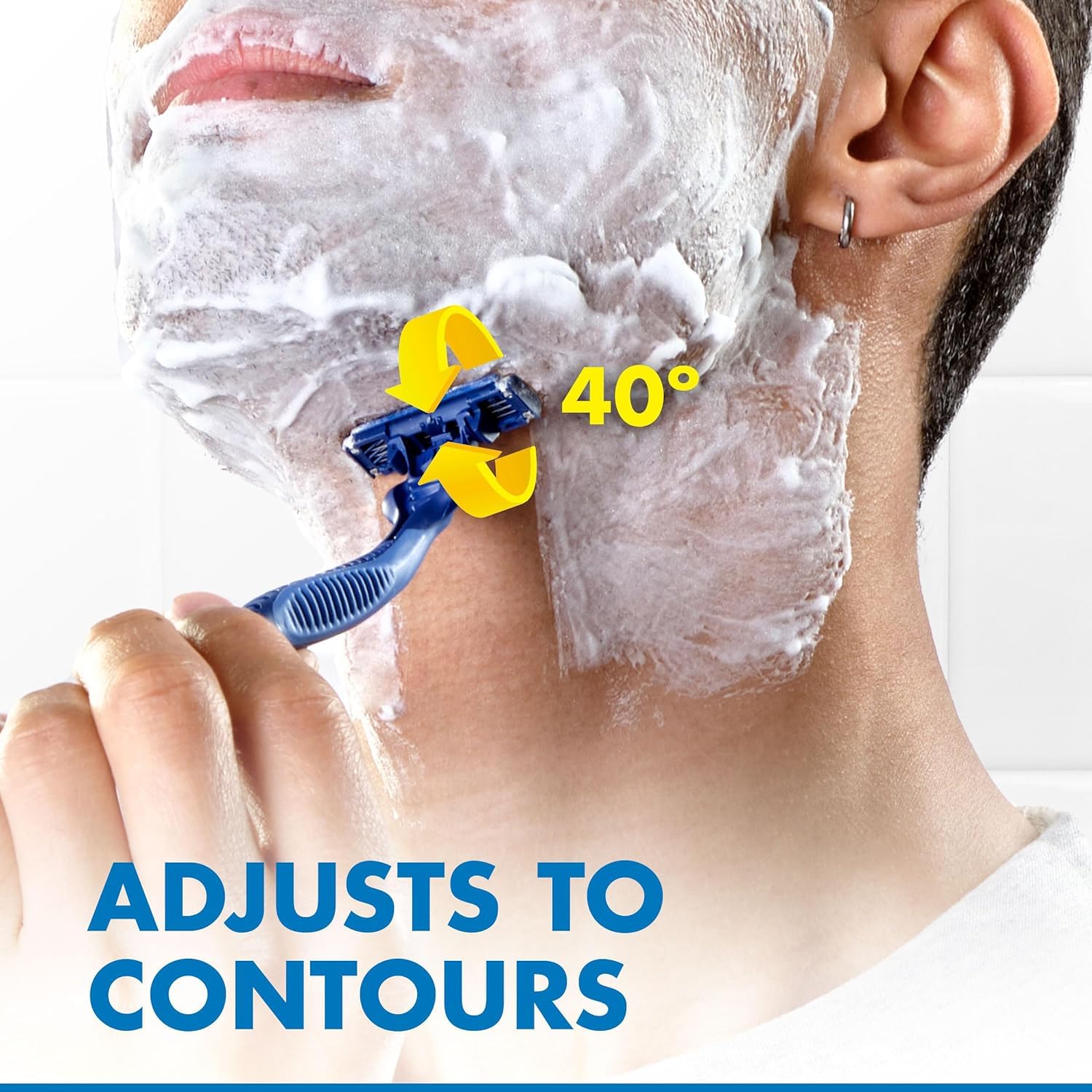 Gillette Sensor3 Comfort Disposable Razors for Men, 8 Count, Lubrastrip Glides Easily Over Your Skin - Image 6