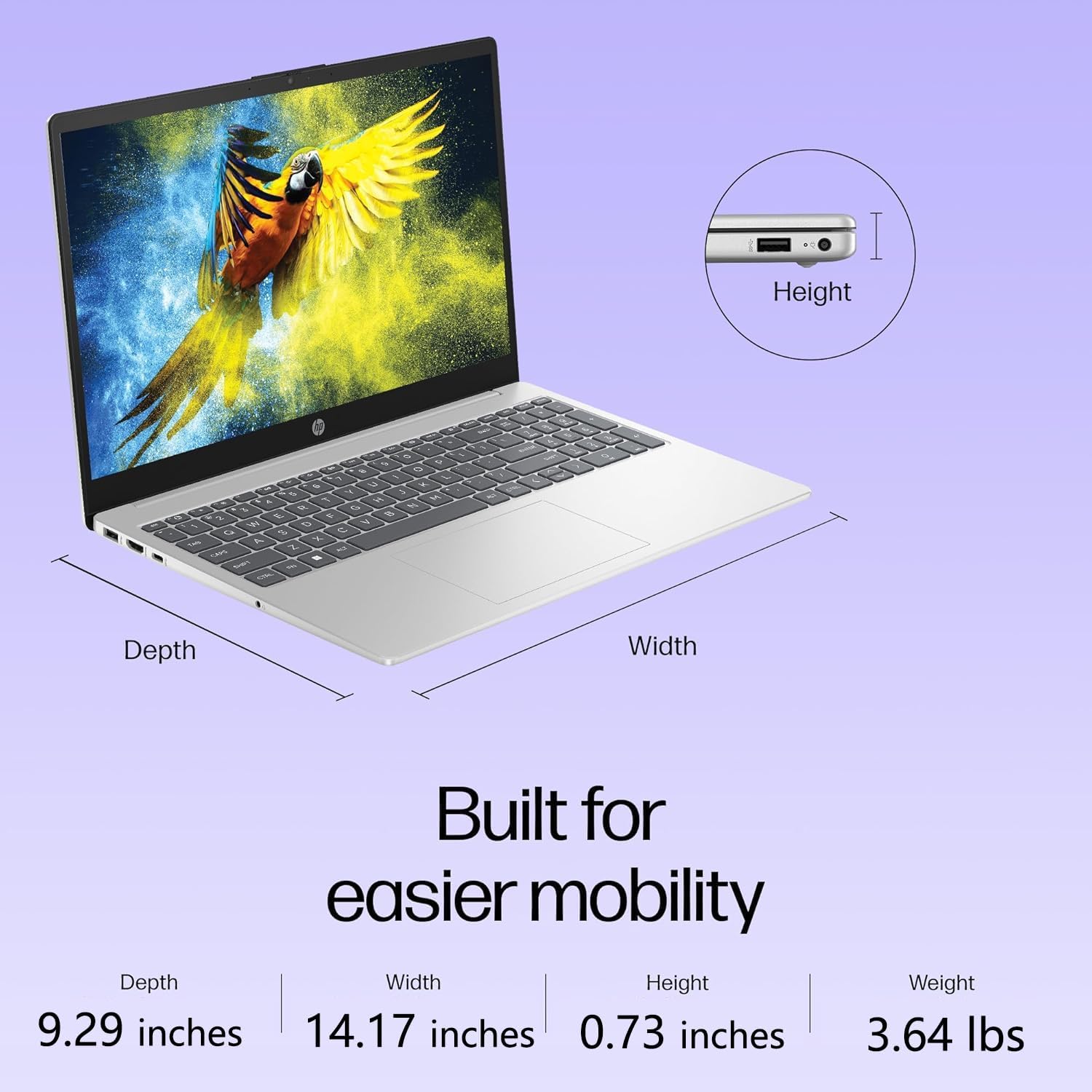 HP Pavilion 15.6 Laptop Computer for Daily Work & Student Home Study, Lifetime Office 365, Intel N100, 8GB RAM, 256GB SSD, Fast Charging, Long Battery Life, Windows 11 Home - Image 7