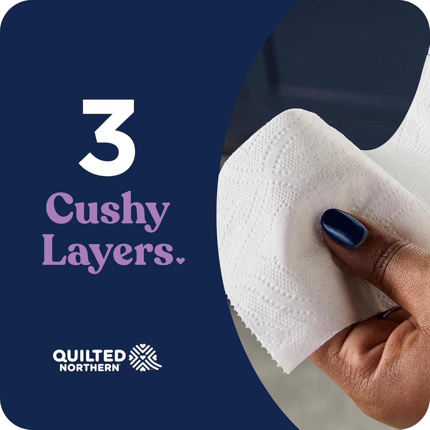 Quilted Northern Ultra Plush Toilet Paper, 18 Mega Rolls = 72 Regular Rolls, 3X Thicker*, 3 Ply Soft Toilet Tissue - Image 3