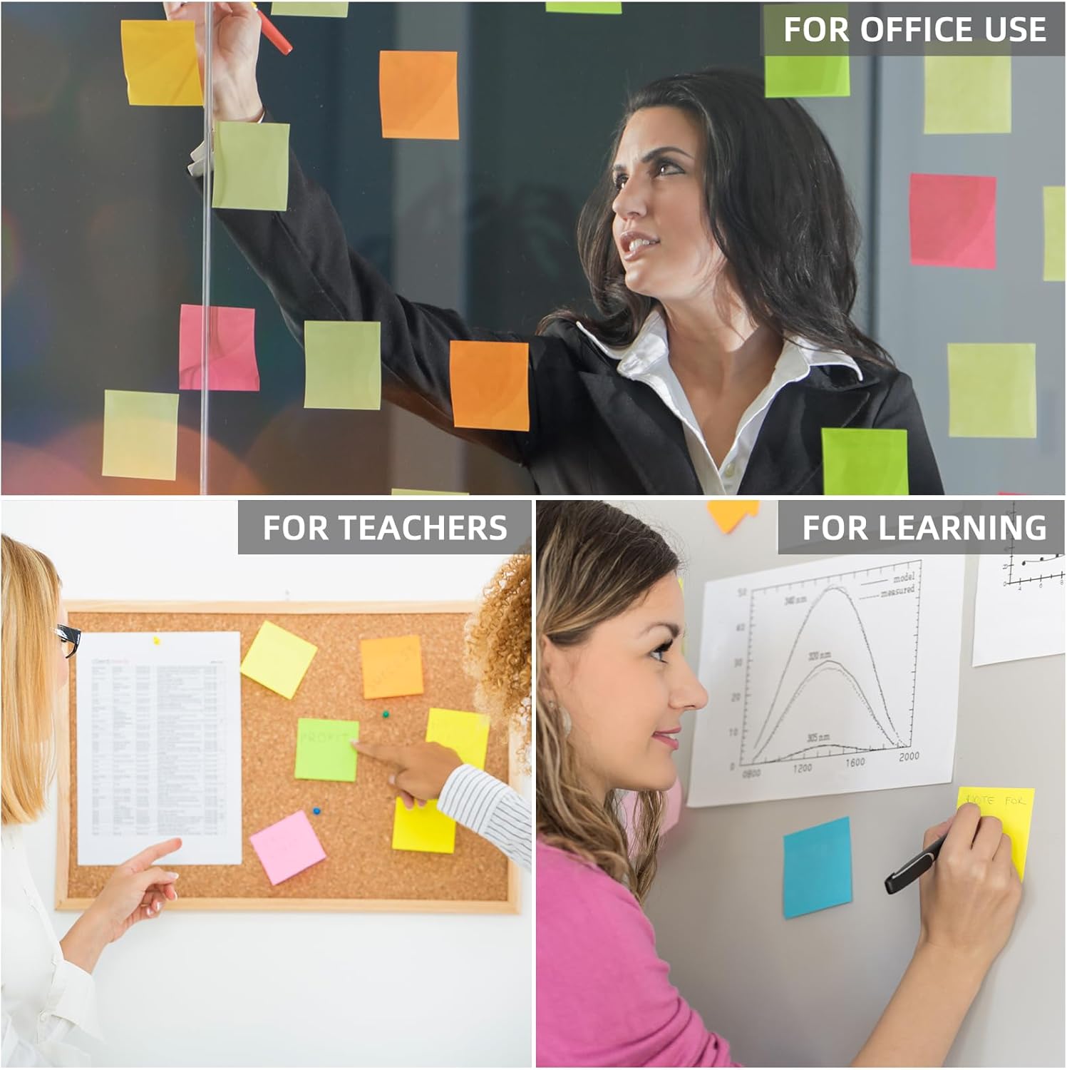 (24 Pads) Sticky Notes 3x3 Inches,Bright Colors Self-Stick Pads, Easy to Post for Home, Office, Notebook - Image 4