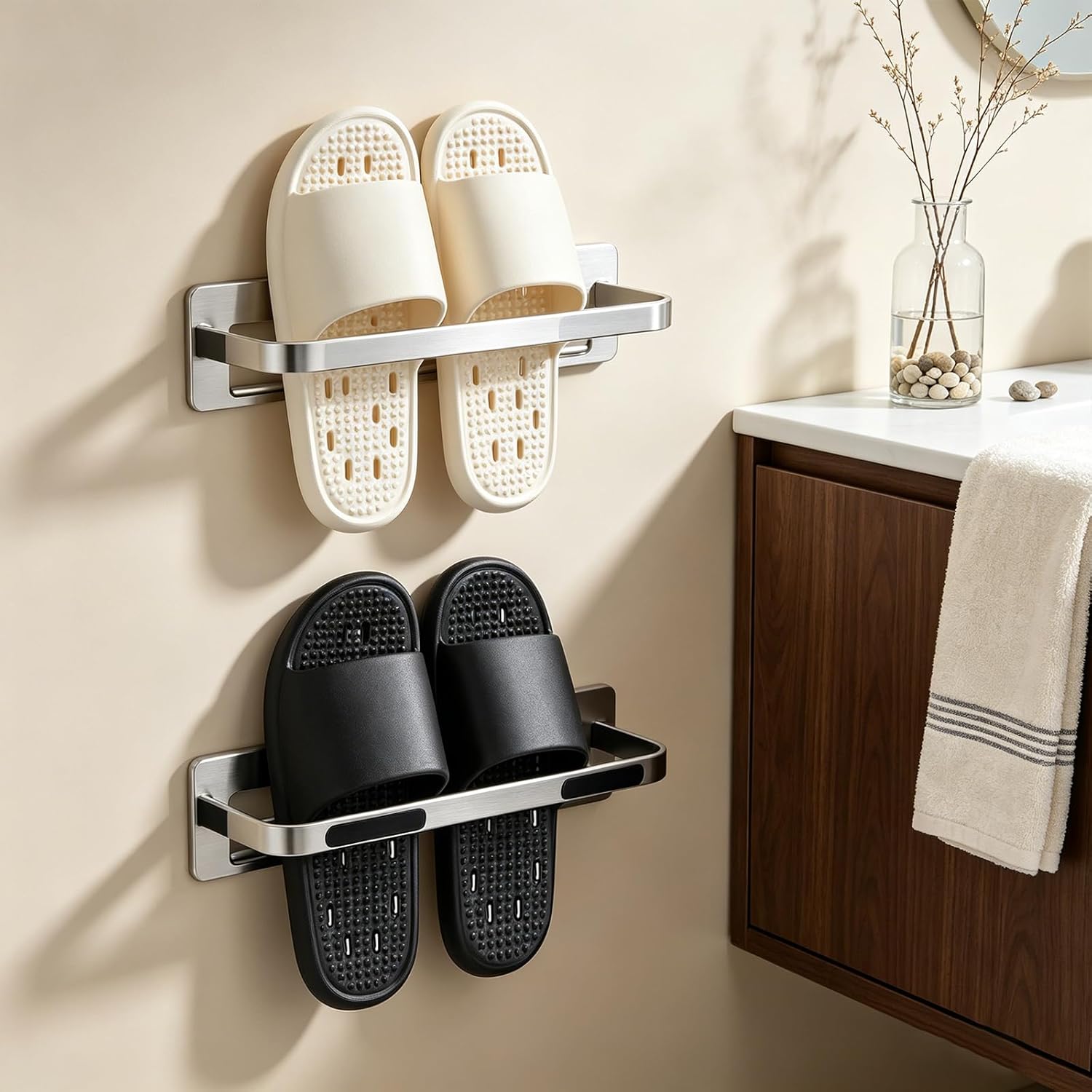 GOEWY Shower Shoes with Drain Holes Massage Granules for Women Men Gym Shower Slippers Slides Quick Drying Bathroom Beach Sandals Lightweight Non-Slip - Image 3