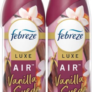 Febreze Air Mist, Air Freshener Spray, Odor Fighting Room Spray, Deodorizer for Home Bathroom Kitchen Office Apartment Dorm Room Classroom, Vanilla Suede, 8.1oz, 2ct