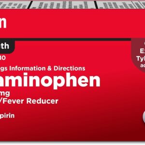 Amazon Basic Care Extra Strength Pain Relief, Acetaminophen Caplets, 500 mg, Pain Reliever/Fever Reducer, 100 Count