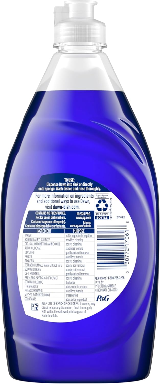 Dawn Platinum Dish Soap, Fresh Rain Scent Liquid Dishwashing Detergent, Powerful Dawn Dish Soap for Tough Grease Removal, 13 oz - Image 11