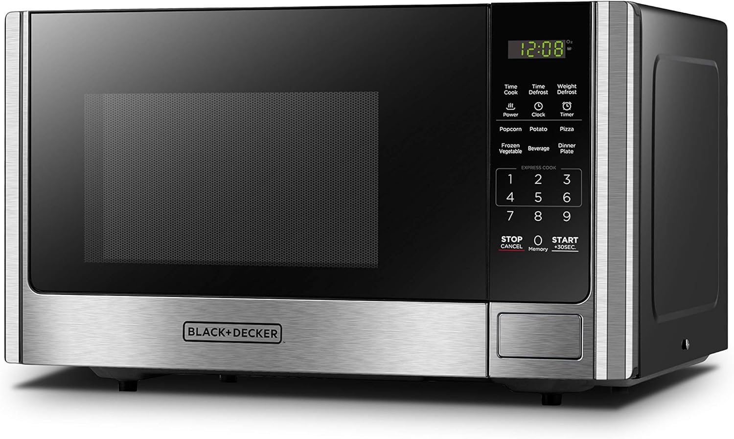 BLACK+DECKER Digital Microwave Oven with Turntable Push-Button Door, Child Safety Lock, Stainless Steel, 0.9 Cu Ft - Image 8