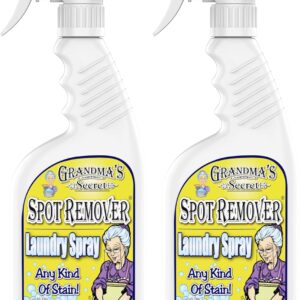 Grandma’s Secret Spot Remover Laundry Spray – Chlorine, Bleach and Toxin-Free Fabric Stain Remover for Clothes – Removes Oil, Paint, Blood and Pet Stains – 16 Oz, 2 Pack