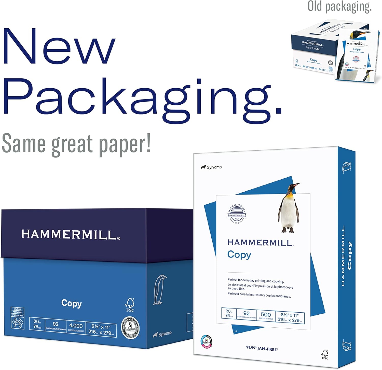 Hammermill Printer Paper, 20 lb Copy, 8.5 x 11-8 Ream (4,000 Sheets) - 92 Bright, Made in the USA - Image 5