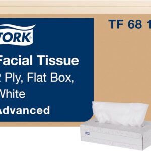 Tork Advanced Facial Tissue White Soft, Gentle 2-Ply, F1 Dispenser Compatible 30 Boxes x 100 Tissues (TF6810)