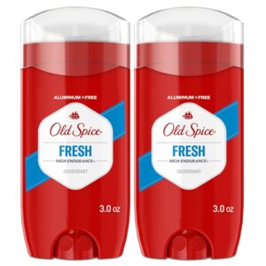 Old Spice Aluminum Free Deodorant for Men, High Endurance, 24/7 Lasting Freshness & Long Lasting Scent, 24/7 Advanced Sweat & Odor Protection, Fresh Scent, 3.0 oz (Pack of 2)
