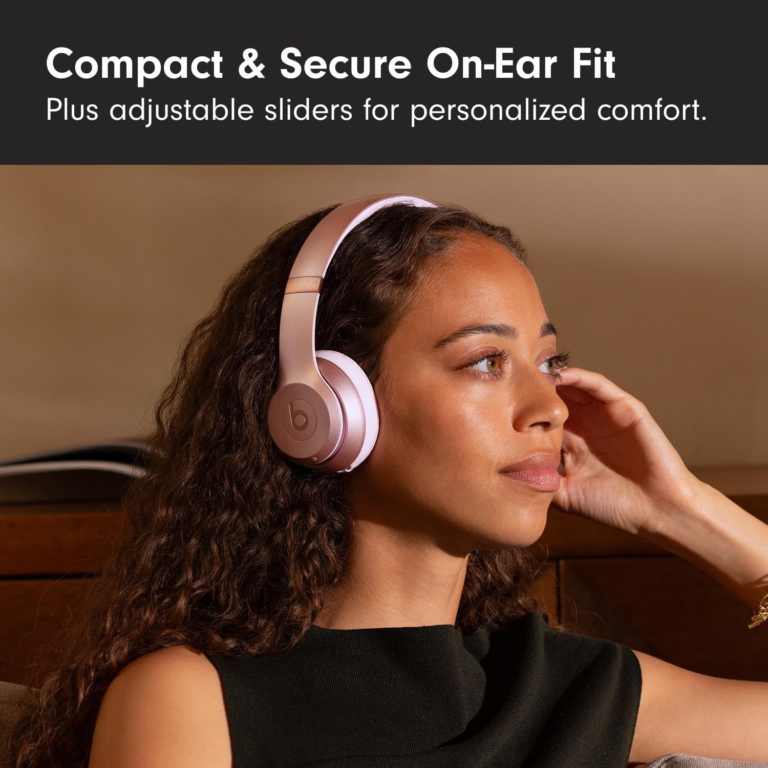 Beats Solo 4 - Wireless On-Ear Bluetooth Headphones, Up to 50-Hour Battery Life, Ultra-Lightweight Comfort, Powerful and Balanced Sound, Apple & Android Compatible - Amazon Exclusive Metallic Pink - Image 6