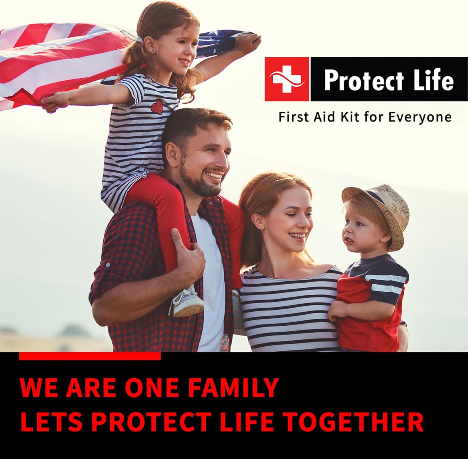 Protect Life First Aid Kit, Travel First Aid Kit for Car, 100 Piece Compact Emergency Preparedness Starter Kit for Home, Office, Camping, Hiking - Image 8