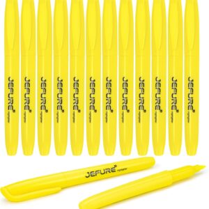 12 Pcs Highlighters, Chisel Tip, Yellow Bible Highlighters Bulk – Quick Dry, Ideal for Studying, Note-Taking, School, College, Office, Teacher & Student Supplies